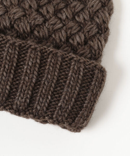 International Gallery BEAMS（インターナショナルギャラリービームス）の「IG / ケーブルニットキャップ（ニットキャップ/ビーニー・メンズ・ブラック/ダークブラウン/ネイビー/オフホワイト・ONE SIZE）」の8枚目の写真