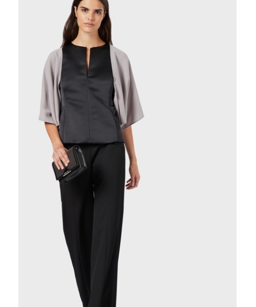 EMPORIO ARMANI（エンポリオアルマーニ）の「【エンポリオ アルマーニ】EMPORIO ARMANI ワンカラー ボレロ（ストール/ショール・レディース・グレー・FREE）」の3枚目の写真