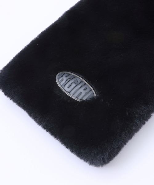 X-girl(エックスガール)の「ECO FUR SCARF(マフラー・レディース・ブラック/ベージュ・ONE SIZE)」の7枚目の写真