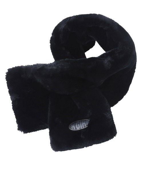 X-girl(エックスガール)の「ECO FUR SCARF(マフラー・レディース・ブラック/ベージュ・ONE SIZE)」の11枚目の写真