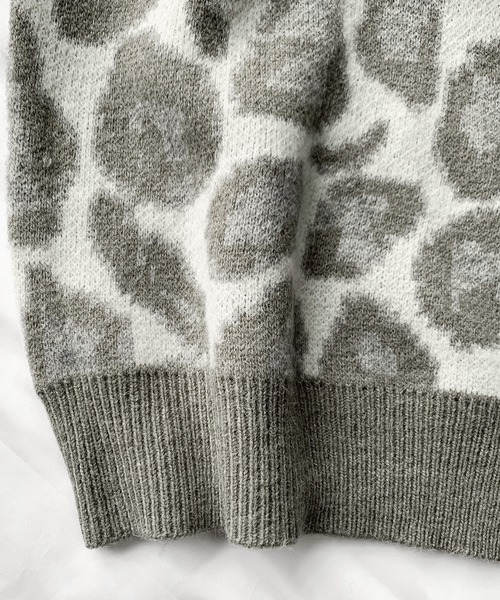 me+em select（ミームセレクト）の「レオパードジャガードニットベスト（ベスト・レディース・モカ/グレー/ブラック・FREE）」の14枚目の写真