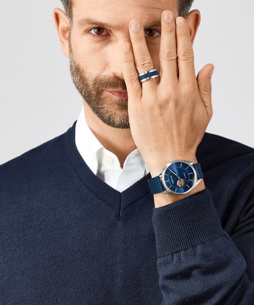 BERING 腕時計 ブルー オートマチック オープンハート 16743-307 BERING（ベーリング）の「BERING/ベーリング Automatic Open Heart
