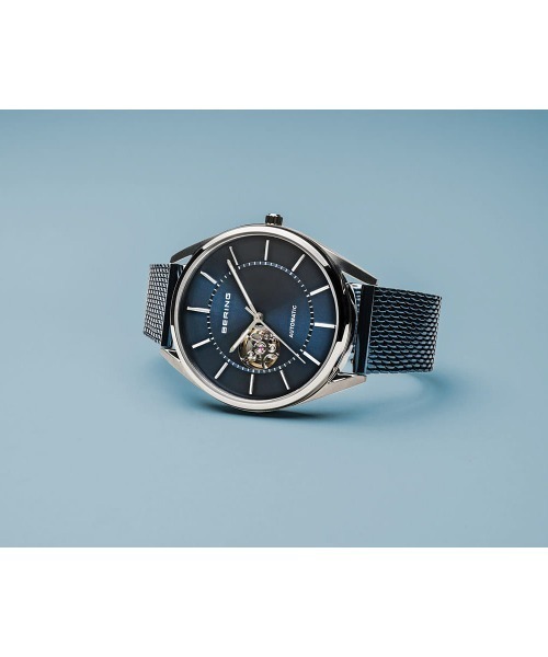 BERING 腕時計 ブルー オートマチック オープンハート 16743-307 Amazon.co.jp: BERING(ベーリング) 腕時計 メンズ オートマチック