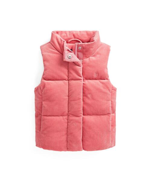 ストレッチ コーデュロイ ダウン ベスト