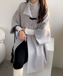 emi+ | ポンチョ風ミディーコート(ピーコート)