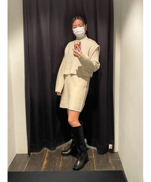 アンドマリーDemi layered mini dress MOUSSY（マウジー）の「LAYERED