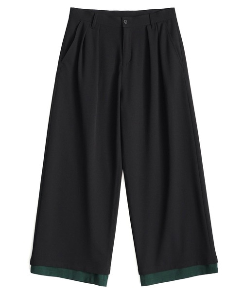 SHAREEF（シャリーフ）の「GEORGETTE WIDE FLARE PANTS（その他パンツ・メンズ・ブラック/グリーン/チャコール・1/2/3）」の4枚目の写真