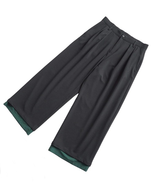 SHAREEF（シャリーフ）の「GEORGETTE WIDE FLARE PANTS（その他パンツ・メンズ・ブラック/グリーン/チャコール・1/2/3）」の6枚目の写真