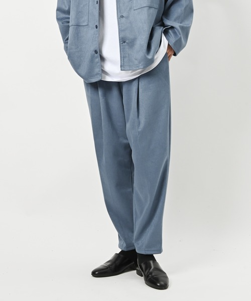 Bling Leads（ブリングリーズ）の「/フェイクスエード/ワイドテーパードパンツ（その他パンツ・メンズ・ブラック/ブラウン/グレー/ブルー/スミクロ・MEDIUM/LARGE）」の2枚目の写真