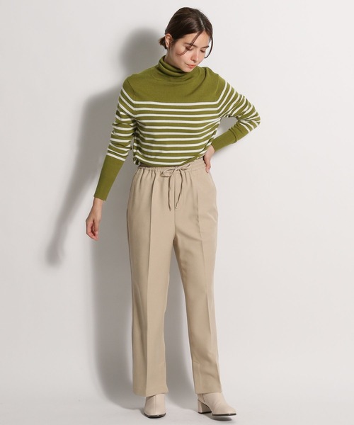 niko and...(ニコアンド)の「ウールライクイージーパンツ(その他パンツ・レディース・ダークブラウン/ベージュ/ブルー/グリーン・MEDIUM/LARGE)」の6枚目の写真