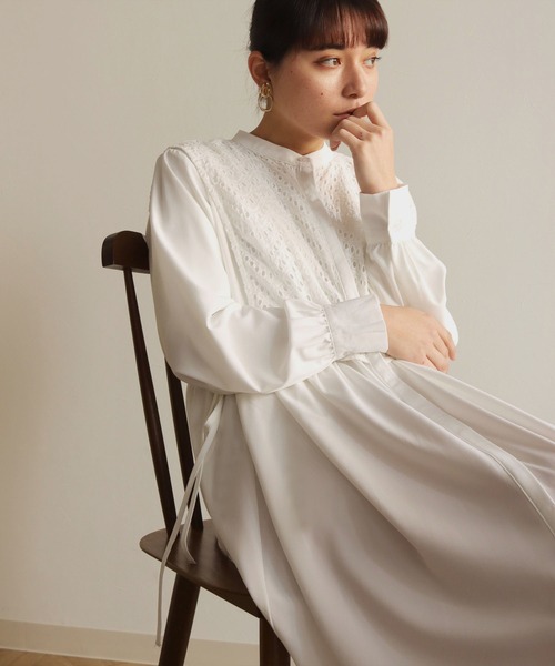 HER CLOSET（ハークローゼット）の「【shemoshelly】ケープレイヤードシャツワンピース（シャツワンピース・レディース・ホワイト/ブラック/モカ/グレイッシュベージュ・M）」の16枚目の写真