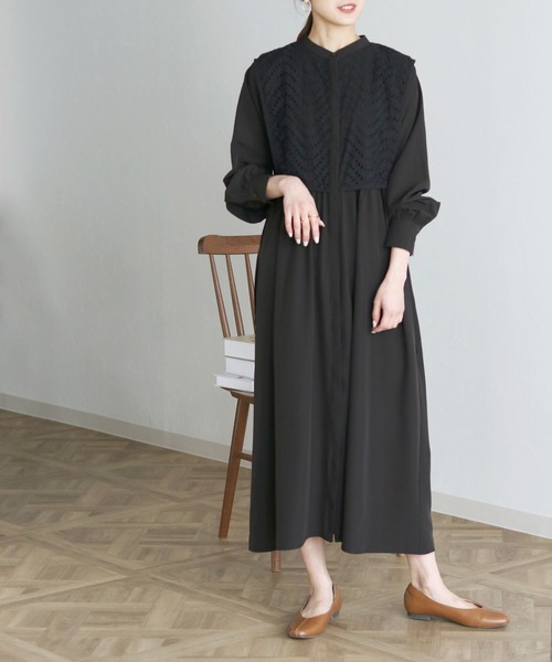 HER CLOSET（ハークローゼット）の「【shemoshelly】ケープレイヤードシャツワンピース（シャツワンピース・レディース・ホワイト/ブラック/モカ/グレイッシュベージュ・M）」の20枚目の写真