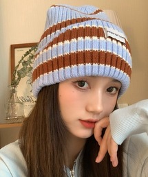 HALEY PESCA(ヘーリーペスカ)のHALEY PESCA/ルーズデザイン ボーダービーニー(ニットキャップ/ビーニー)