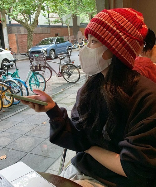 HALEY PESCA(ヘーリーペスカ)の「HALEY PESCA/ルーズデザイン ボーダービーニー(ニットキャップ/ビーニー・レディース・ライトブルー/ブラック/レッド/ブルー/グリーン・FREE)」の19枚目の写真