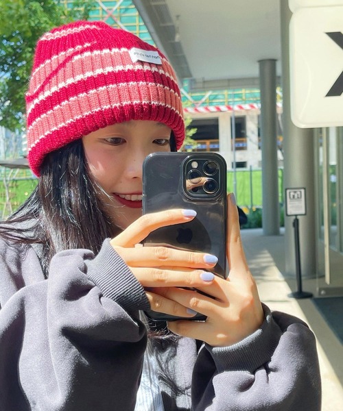 HALEY PESCA(ヘーリーペスカ)の「HALEY PESCA/ルーズデザイン ボーダービーニー(ニットキャップ/ビーニー・レディース・ライトブルー/ブラック/レッド/ブルー/グリーン・FREE)」の22枚目の写真