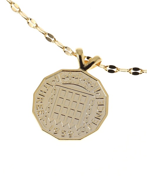 SLOBE IENA（スローブイエナ）の「SLOBE IENA コインモチーフネックレス◆（ネックレス・レディース・ゴールド・FREE）」の6枚目の写真