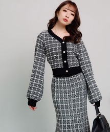 LIPSERVICE | ツィードニット2wayコンパクトカーディガン(カーディガン/ボレロ)