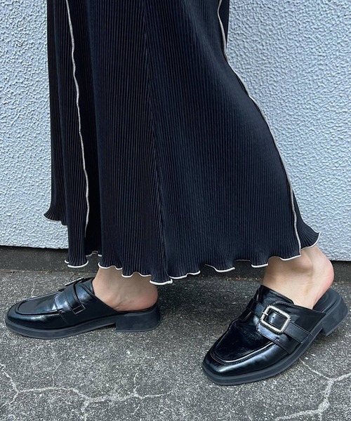 PAGEBOY（ページボーイ）の「ラフローファー（ローファー・レディース・ブラック/オフホワイト/アニマル・MEDIUM/LARGE）」の2枚目の写真