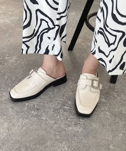 PAGEBOY（ページボーイ）の「ラフローファー（ローファー・レディース・ブラック/オフホワイト/アニマル・MEDIUM/LARGE）」の4枚目の写真