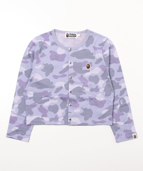 A BATHING APE（アベイシングエイプ）の「COLOR CAMO CARDIGAN L（カーディガン/ボレロ・レディース・パープル/グレー・SMALL/X-SMALL）」の2枚目の写真