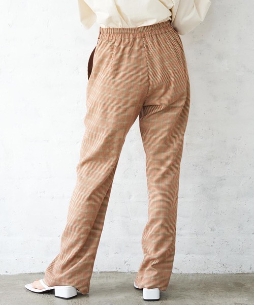 MILKFED.（ミルクフェド）の「PLAID CENTER SLIT PANTS（その他パンツ・レディース・オレンジ/ライトグリーン・ONE SIZE）」の21枚目の写真