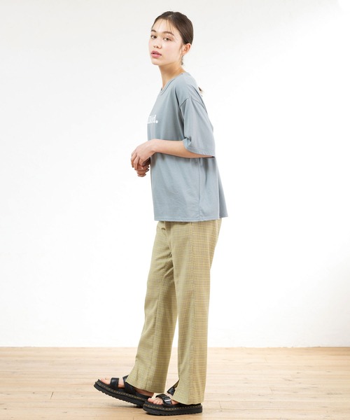 MILKFED.（ミルクフェド）の「PLAID CENTER SLIT PANTS（その他パンツ・レディース・オレンジ/ライトグリーン・ONE SIZE）」の17枚目の写真