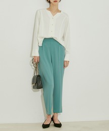 vis-`a-vis | 【WEB限定】【SET】キラッと釦ブラウス&テーパードパンツセット【sustainable】(シャツ/ブラウス)