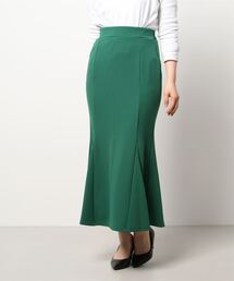 NICOLE white | カットジョーゼット マーメードスカート ロング丈(スカート)