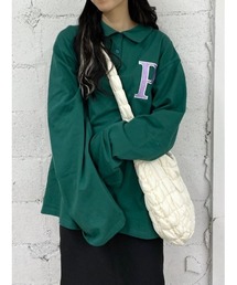 WC（ダブル シー）の「イニシャル刺繍ポロシャツ（Tシャツ/カットソー・レディース）」