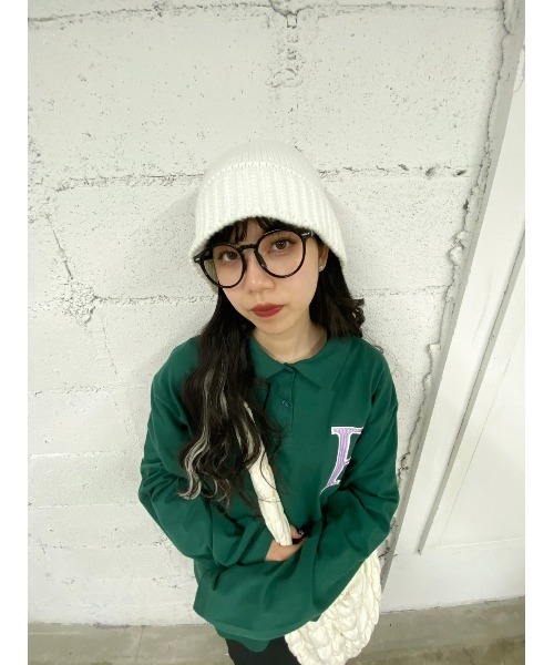 WC(ダブル シー)の「イニシャル刺繍ポロシャツ(Tシャツ/カットソー・レディース・ホワイト/ブラック/グリーン/ピンク・FREE)」の9枚目の写真
