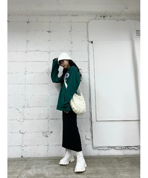 WC(ダブル シー)の「イニシャル刺繍ポロシャツ(Tシャツ/カットソー・レディース・ホワイト/ブラック/グリーン/ピンク・FREE)」の12枚目の写真