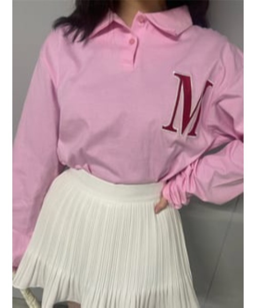 WC(ダブル シー)の「イニシャル刺繍ポロシャツ(Tシャツ/カットソー・レディース・ホワイト/ブラック/グリーン/ピンク・FREE)」の22枚目の写真