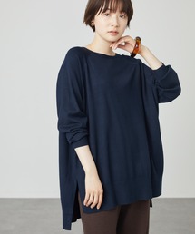 ラグランサイドスリットニットチュニック