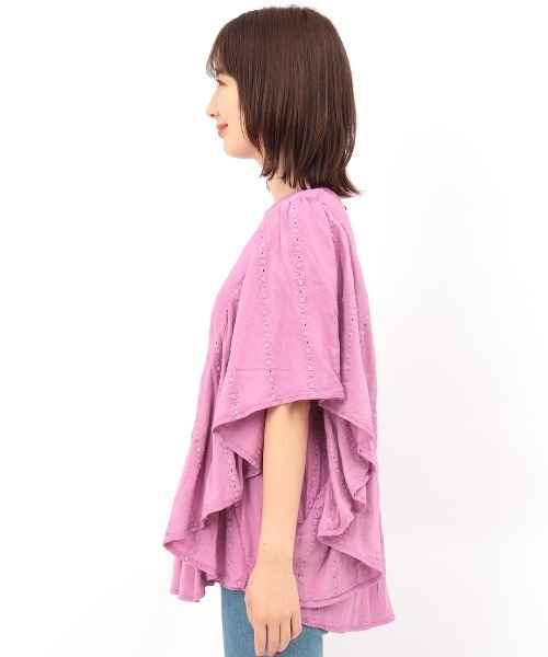 チチカカ（チチカカ）の「コットンレース ストライププルオーバー（シャツ/ブラウス・レディース・パープル/ブラウン/イエロー・FREE）」の11枚目の写真