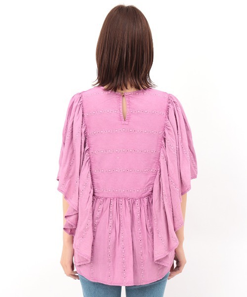 チチカカ（チチカカ）の「コットンレース ストライププルオーバー（シャツ/ブラウス・レディース・パープル/ブラウン/イエロー・FREE）」の12枚目の写真