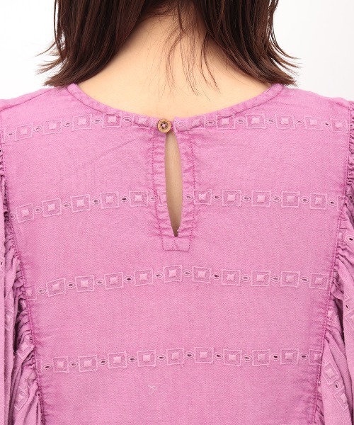 チチカカ（チチカカ）の「コットンレース ストライププルオーバー（シャツ/ブラウス・レディース・パープル/ブラウン/イエロー・FREE）」の14枚目の写真