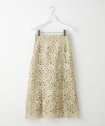 EMMEL REFINES | ＜EMMEL REFINES（エメル リファインズ）＞EM ケミカルレース セミフレア スカート(スカート)