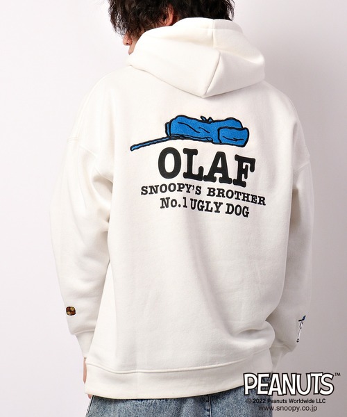PEANUTS（ピーナッツ）の「PEANUTS/ﾋﾟｰﾅｯﾂ　ｽﾇｰﾋﾟｰ/ﾁｬｰﾘｰﾌﾞﾗｳﾝ/ｵﾗﾌ 裏起毛長袖ｽｳｪｯﾄﾌｰﾃﾞｨｰﾊﾟｰｶｰ（パーカー・レディース・ブラック/ホワイト系その他/ブラック系その他/オフホワイト/ライトブルーグレー/杢グレー/ブラック系その他3/ブラック系その他2/ネイビー/グレー系その他2/グレー系その他3/ブラック系その他4/ピンクベージュ/アッシュグレー/ブルーグリーン/グレー系その他/ブルーグレー・M/L/LL/S）」の3枚目の写真