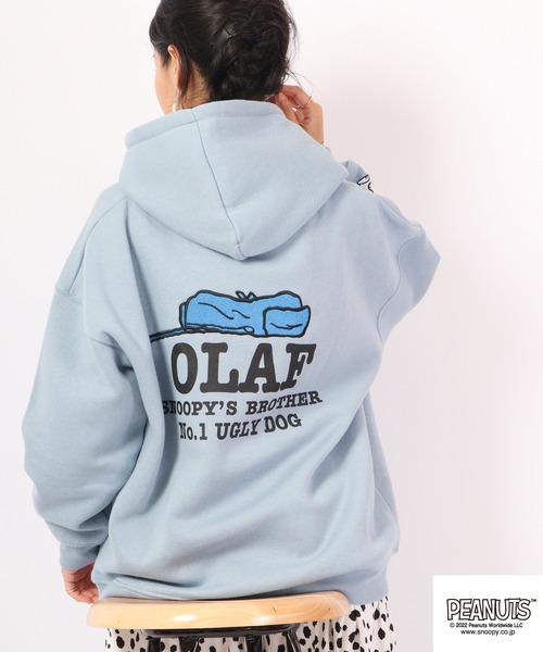 PEANUTS（ピーナッツ）の「PEANUTS/ﾋﾟｰﾅｯﾂ　ｽﾇｰﾋﾟｰ/ﾁｬｰﾘｰﾌﾞﾗｳﾝ/ｵﾗﾌ 裏起毛長袖ｽｳｪｯﾄﾌｰﾃﾞｨｰﾊﾟｰｶｰ（パーカー・レディース・ブラック/ホワイト系その他/ブラック系その他/オフホワイト/ライトブルーグレー/杢グレー/ブラック系その他3/ブラック系その他2/ネイビー/グレー系その他2/グレー系その他3/ブラック系その他4/ピンクベージュ/アッシュグレー/ブルーグリーン/グレー系その他/ブルーグレー・M/L/LL/S）」の12枚目の写真