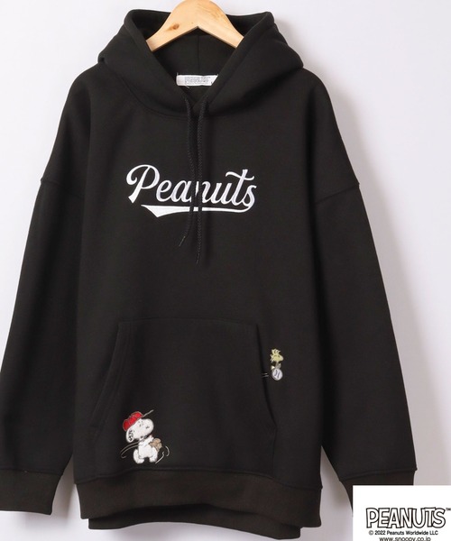 PEANUTS（ピーナッツ）の「PEANUTS/ﾋﾟｰﾅｯﾂ　ｽﾇｰﾋﾟｰ/ﾁｬｰﾘｰﾌﾞﾗｳﾝ/ｵﾗﾌ 裏起毛長袖ｽｳｪｯﾄﾌｰﾃﾞｨｰﾊﾟｰｶｰ（パーカー・レディース・ブラック/ホワイト系その他/ブラック系その他/オフホワイト/ライトブルーグレー/杢グレー/ブラック系その他3/ブラック系その他2/ネイビー/グレー系その他2/グレー系その他3/ブラック系その他4/ピンクベージュ/アッシュグレー/ブルーグリーン/グレー系その他/ブルーグレー・M/L/LL/S）」の7枚目の写真