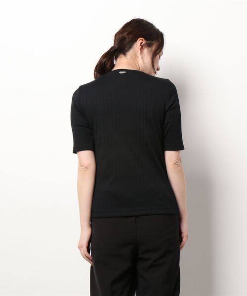 PICCIN（ピッチン）の「【日本製】太リブTシャツ（Tシャツ/カットソー・レディース・ブラック/オフホワイト・M）」の5枚目の写真