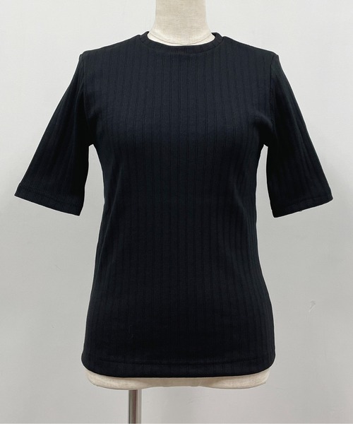 PICCIN（ピッチン）の「【日本製】太リブTシャツ（Tシャツ/カットソー・レディース・ブラック/オフホワイト・M）」の22枚目の写真