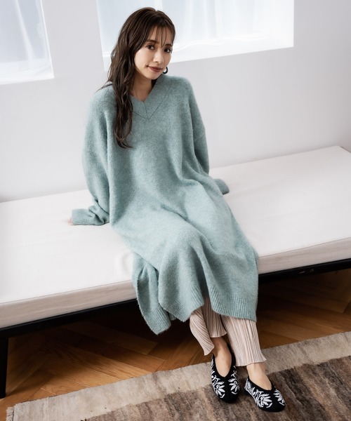 セール ブランド古着 ニットワンピース ワンピース Mysty Woman ミスティウーマン のファッション通販 Zozoused