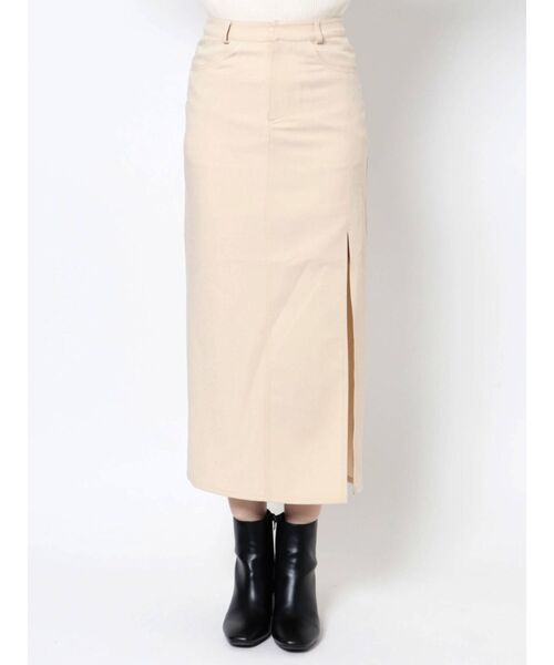 EVRIS（エヴリス）の「ディープスリットロングスカート（スカート・レディース・ブラック/アイボリー/グリーン・MEDIUM/SMALL）」の16枚目の写真