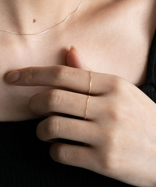 A part by（アパートバイ）の「K10チェーンリング　280490（リング・レディース・ゴールド/GOLD ・MEDIUM/LARGE/SMALL）」の4枚目の写真