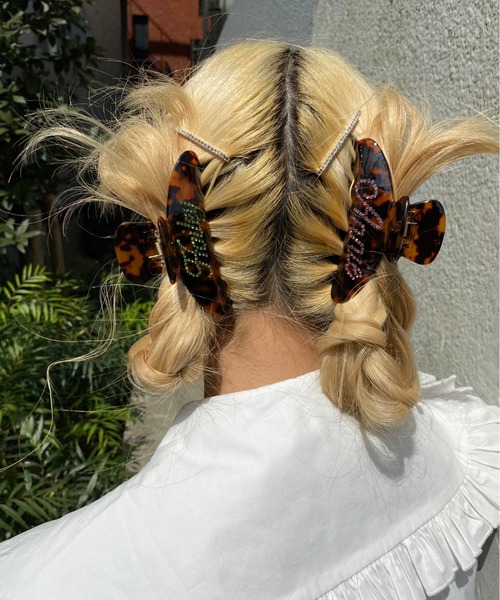 WC(ダブル シー)の「ラインストーンヘアクリップ(バレッタ/ヘアクリップ・レディース・ベージュ/ピンク/その他1/その他2・FREE)」の3枚目の写真
