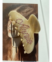 ラインストーンヘアクリップ