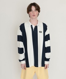 ラグビーロングスリーブシャツ WALL PAPER STRIPE