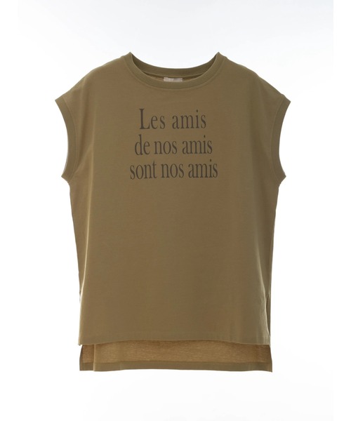 earth music&ecology(アースミュージックアンドエコロジー)の「フレンチスリーブロゴTシャツ(Tシャツ/カットソー・レディース・ブラック/オフホワイト/オリーブ/ピンクベージュ・FREE)」の17枚目の写真