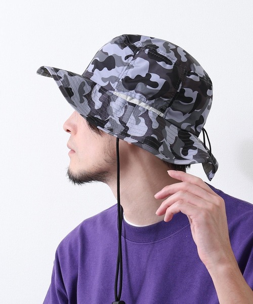 ZIP FIVE（ジップファイブ）の「【loot box】 アウトドア ハンティングハット （ハット・レディース・スカイブルー/ブラック/ダークグリーン/ベージュ/パープル/ネイビー/グレー/レッド/オフホワイト/カーキ/オレンジ/ブルー/ミント/ラベンダー/キャメル/ロイヤルブルー/ブラック系/ライトグレー系/グレー系/ベージュ系/グリーン系/ブルー系・FREE）」の7枚目の写真